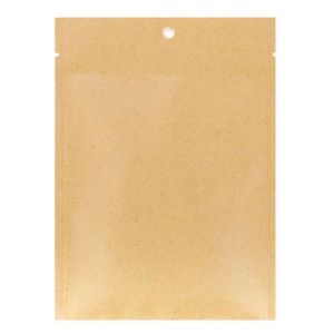 KHS46M Matte Kraft Flat Heat Seal Bag - 4