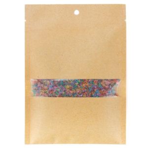 KHS46MW Matte Kraft Flat Heat Seal Bag with Window - 4