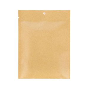 KHS57M Matte Kraft Flat Heat Seal Bag - 5
