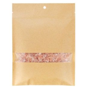 KHS57MW Matte Kraft Flat Heat Seal Bag with Window - 5