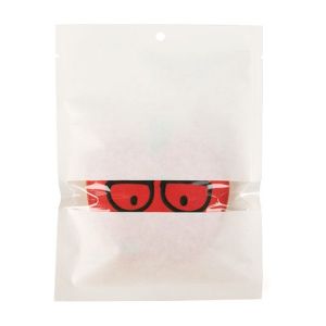 KHS57WKW White Kraft Compostable Heat Seal Bag with Window - 5