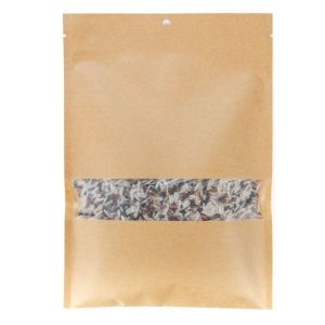 KHS69MW Matte Kraft Flat Heat Seal Bag with Window - 6