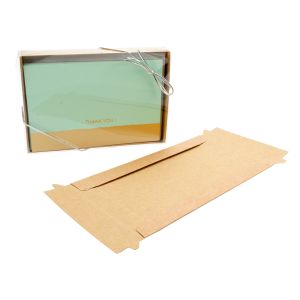 KR10 Clear-Top Card Boxes Kraft - 3 3/4
