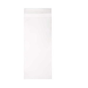 LB49 Laminated Crystal Clear Flap Seal Bags -  4 5/16” x 9 ¾”