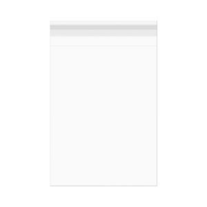 LB711 Laminated Crystal Clear Flap Seal Bags -  7 7/16