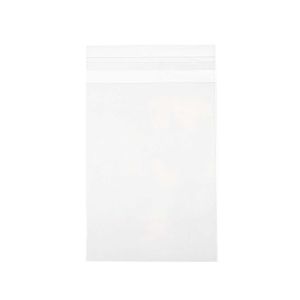 LB75 Laminated Crystal Clear Flap Seal Bags -  5 7/16