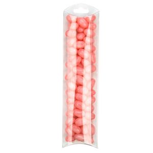 PB101 Crystal Clear Pillow Boxes with Optional Hanger – 2” x 7” x ¾” - Middle length 6 1/4