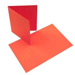 PC209 Basis Orange Cover Stock 80# – 4 ¼” x 5 ½”