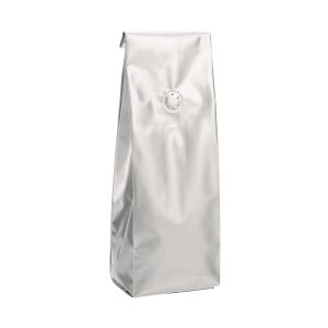 SGC2S Silver Coffee Bag with Valve - 3 3/8
