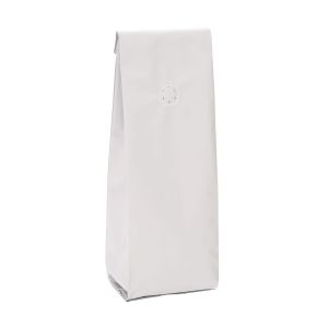 SGC2WM Matte White Coffee Bag with Valve - 3 3/8