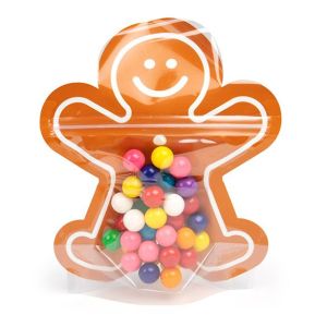 SP7GZ Gingerbread Man Shaped Zipper Pouch - 6 13/16