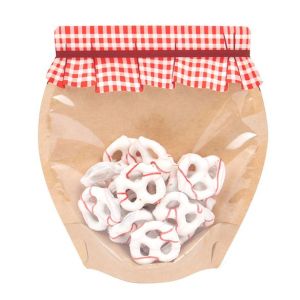 SP7JMZ  Large Jam Jar Shaped Zipper Pouch - 7 3/4