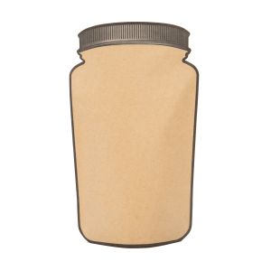SP7K Kraft Mason Jar Shaped Pouch - 6