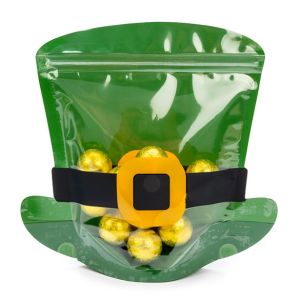 SP7LHZ Leprechaun Hat Stand Up Zipper Pouch - 8 1/2