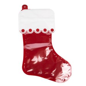 SP8SZ Stocking Shaped Hang Tab Zipper Pouch - 10