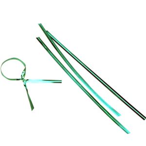 TT6MGR Green Metallic Plastic Twist Tie - 6