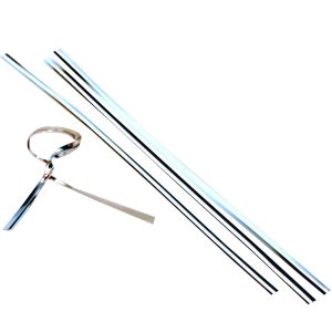 TT6MS Silver Metallic Plastic Twist Tie - 6