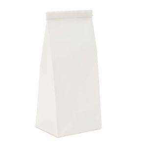 TTB1W White Kraft Tin Tie Bag - 3 1/2