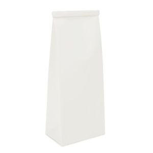 TTB2W White Kraft Tin Tie Bag - 4 1/4