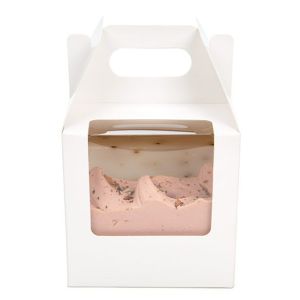WGWG57 White Paper Handle Box with Window - 4