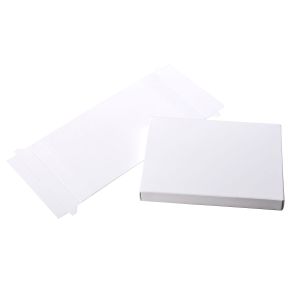 WH1 Clear-Top Card Boxes White -   5 3/8