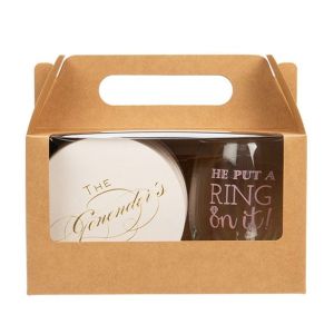 WKRG173 Kraft Paper Handle Box with Window - 7
