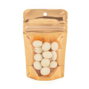 ZBGB1PC Peach Zipper Gusset Bag/Hang Hole - 3 1/8