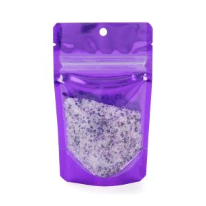 ZBGB1VL Violet Zipper Gusset Bag/Hang Hole - 3 1/8