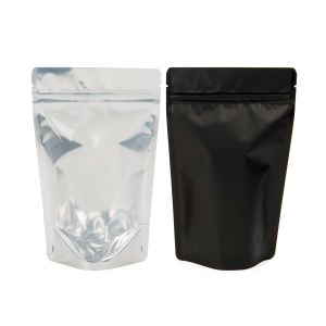 ZBGB2 Matte Black Backed Stand Up Zipper Pouch- 4