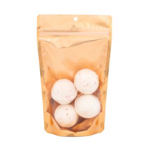 ZBGB3PC Peach Zipper Gusset Bag/Hang Hole - 5 1/8