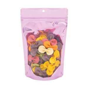 ZBGB3PK Pink Zipper Gusset Bag/Hang Hole - 5 1/8