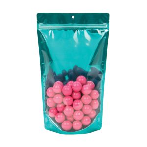ZBGB4TL Teal Zipper Gusset Bag/Hang Hole - 6 3/4
