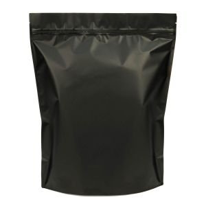 ZBGBB8 Black Matte Zipper Gusset Bag - 12 3/8