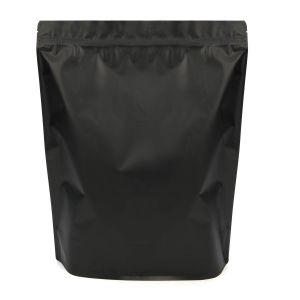 ZBGBB9 Black Matte Zipper Gusset Bag - 15 1/8