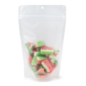 ZBGERR3F Frosted Recyclable Stand Up Zipper Pouch with RETAIN™ - 5 1/8