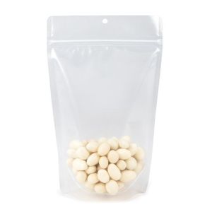 ZBGERR7 Clear Recyclable Stand Up Zipper Pouch with RETAIN™ - 5 7/8