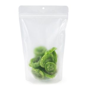 ZBGERR7F Frosted Recyclable Stand Up Zipper Pouch with RETAIN™ - 5 7/8