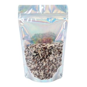 ZBGH7C Holographic Backed Stand Up Zipper Pouch - 5 7/8