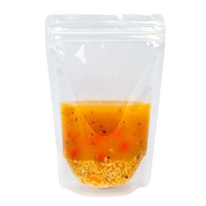 ZBGL7 Clear Liquid and Freezer Safe Stand Up Zipper Pouch - 5 7/8