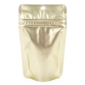 ZBGM1MG Matte Gold Metallized Zipper Pouch - 3 1/8