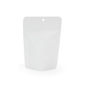 ZBGM2MWH White Matte Zipper Pouch with Hang Hole - 4