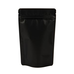 ZBGM3MB Black Matte Zipper Gusset Bag - 5 1/8