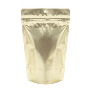 ZBGM3MG Matte Gold Metallized Zipper Gusset Bag - 5 1/8