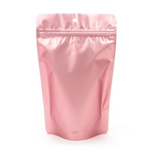 ZBGM3RG Rose Gold Metallized Zipper Gusset Bag - 5 1/8