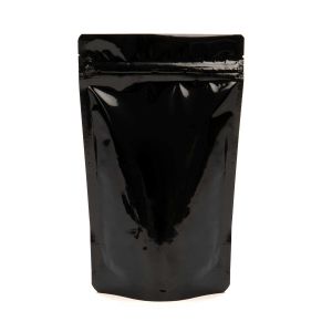 ZBGM4B Metallized Black Stand Up Zipper Pouch – 6 ¾” x 3 ½” x 11 ¼”