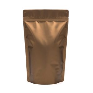 ZBGM4BZ Metallized Bronze Stand Up Zipper Pouch – 6 ¾” x 3 ½” x 11 ¼”