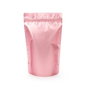 ZBGM4RG Rose Gold Metallized Zipper Gusset Bag - 6 3/4
