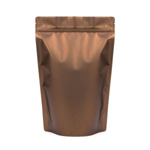 ZBGM6BZ Metallized Bronze Stand Up Zipper Pouch – 9” x 4 ¾” x 13 ½”