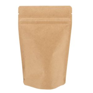 ZBGSK3 Kraft Stand Up Zipper Pouch – 5 1/8” x 3 1/8” x 8 1/8”
