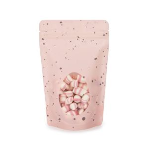 ZBGSW3EP Specialty Stand Up Zipper Pouch Pink Speckled Egg - 5 1/8